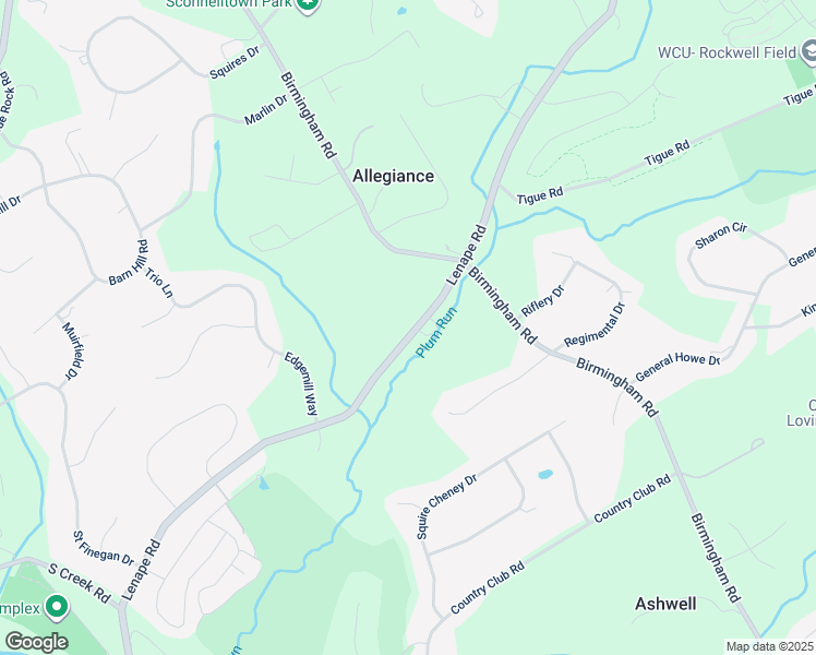 map of restaurants, bars, coffee shops, grocery stores, and more near 1025 Lenape Road in West Chester