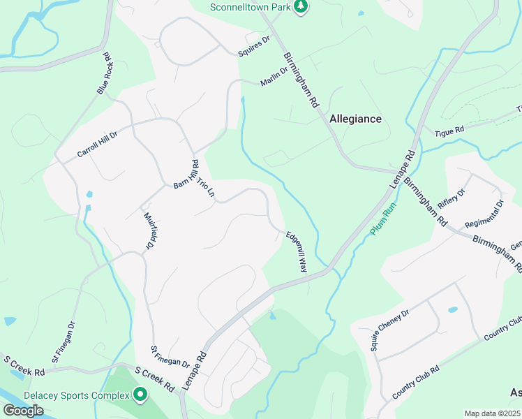 map of restaurants, bars, coffee shops, grocery stores, and more near 1031 Bucktail Way in West Chester