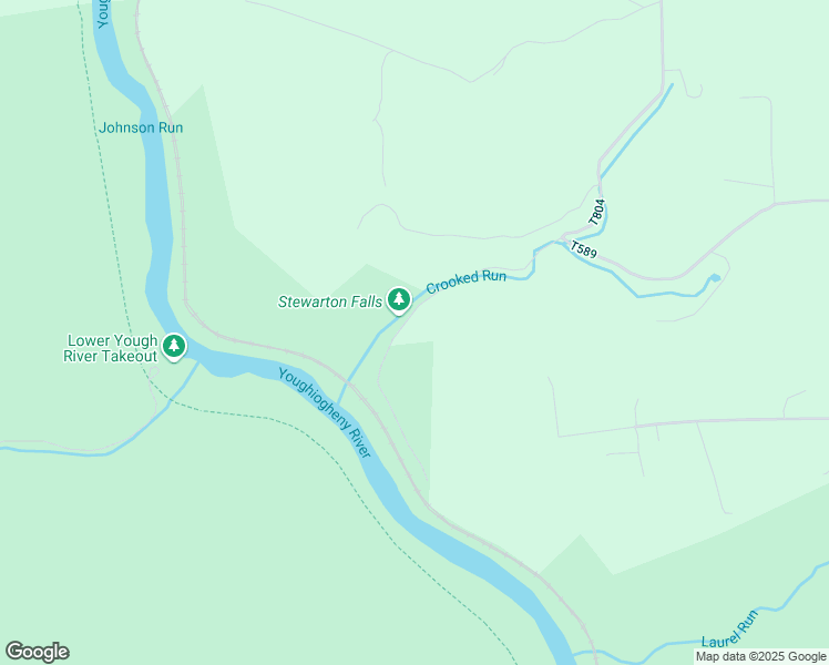 map of restaurants, bars, coffee shops, grocery stores, and more near 589 Stewarton Road in Mill Run
