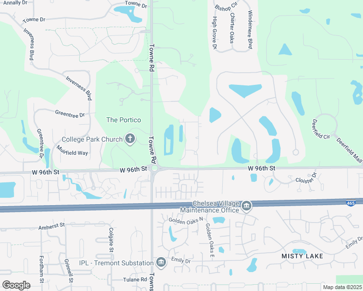 map of restaurants, bars, coffee shops, grocery stores, and more near 9650 Prairiewood Way in Carmel