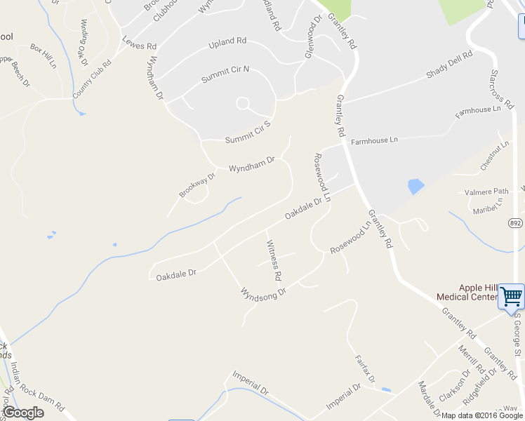 map of restaurants, bars, coffee shops, grocery stores, and more near 1590 South Wyndham Drive in York