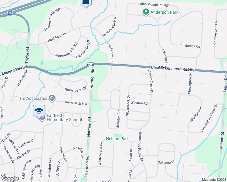 map of restaurants, bars, coffee shops, grocery stores, and more near 13249 Durham Circle in Pickerington