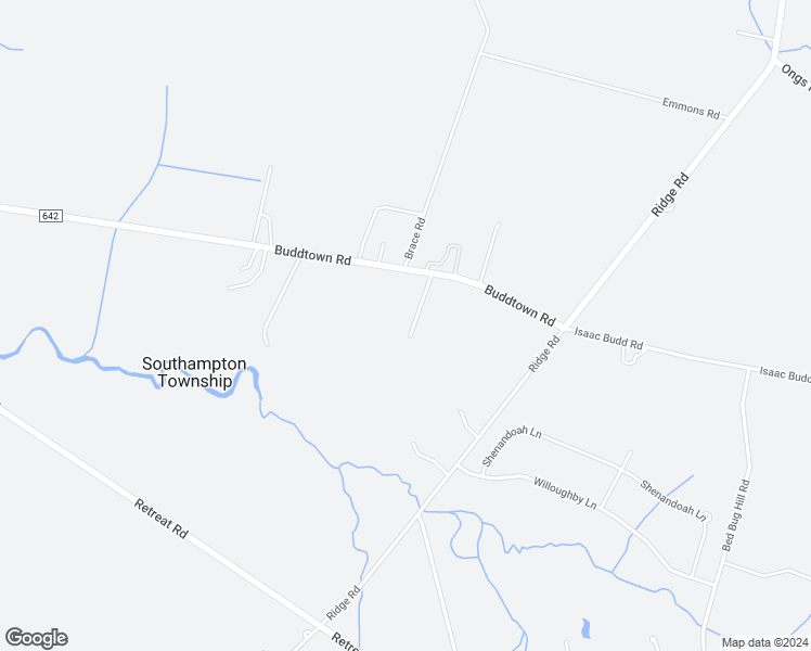 map of restaurants, bars, coffee shops, grocery stores, and more near 214 Buddtown Road in Southampton Township