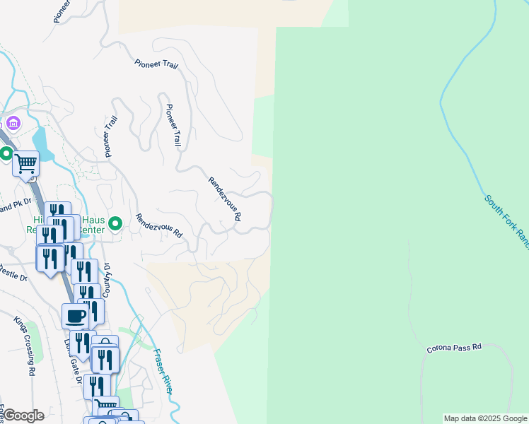 map of restaurants, bars, coffee shops, grocery stores, and more near 250 Friendship Drive in Granby