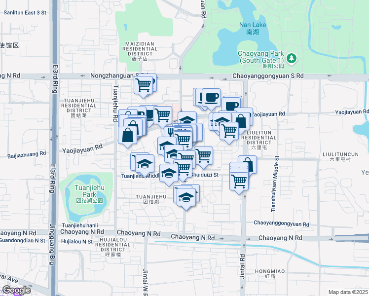 map of restaurants, bars, coffee shops, grocery stores, and more near in 