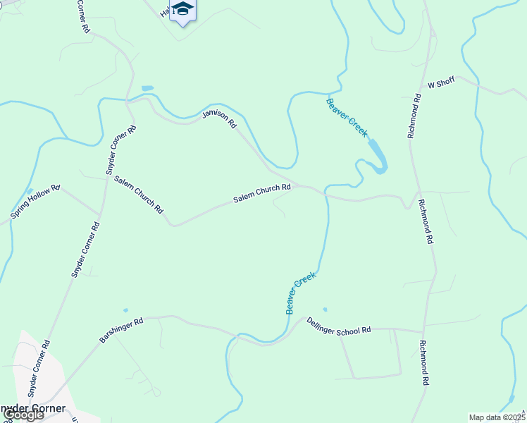 map of restaurants, bars, coffee shops, grocery stores, and more near 576 Salem Church Road in Windsor