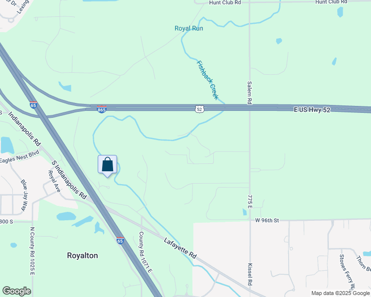 map of restaurants, bars, coffee shops, grocery stores, and more near 7720 South 775 East in Zionsville