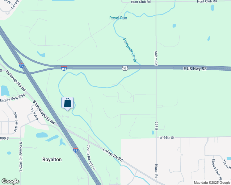 map of restaurants, bars, coffee shops, grocery stores, and more near 7720 South 775 East in Zionsville