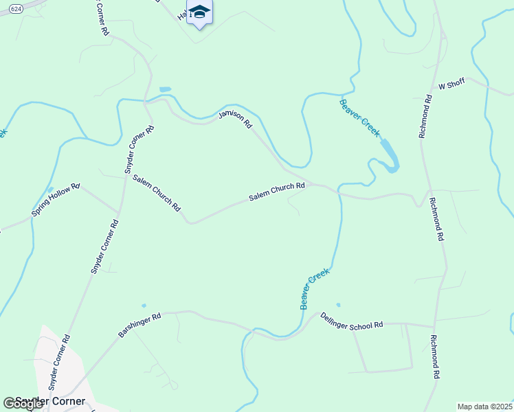 map of restaurants, bars, coffee shops, grocery stores, and more near 576 Salem Church Road in Windsor