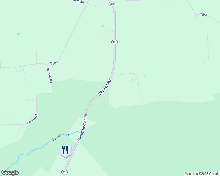 map of restaurants, bars, coffee shops, grocery stores, and more near in Mill Run