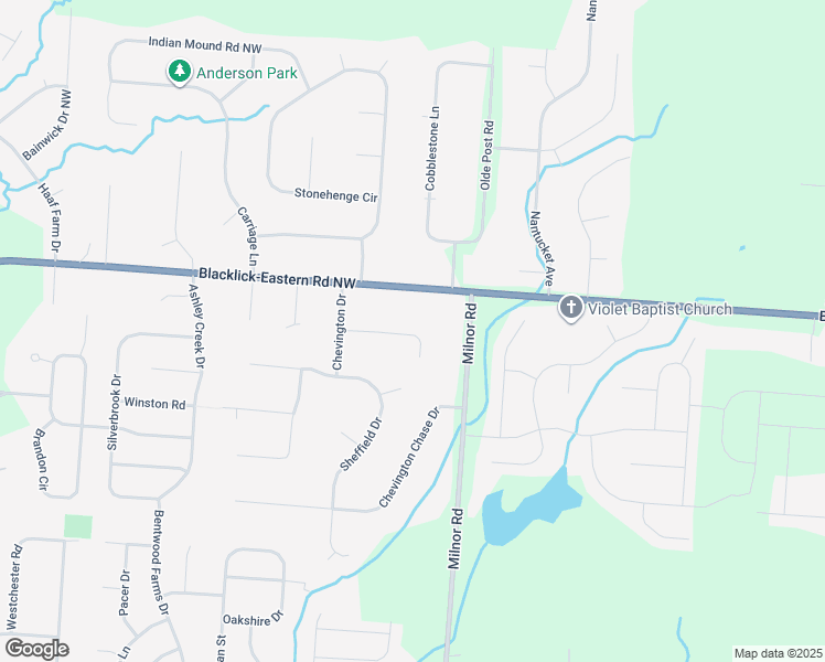 map of restaurants, bars, coffee shops, grocery stores, and more near 8599 Woodlands Court in Pickerington