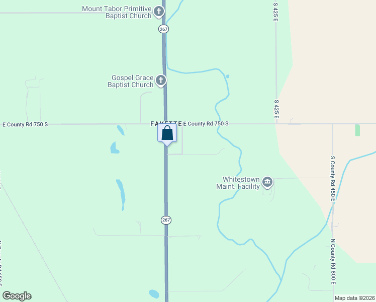 map of restaurants, bars, coffee shops, grocery stores, and more near 7547-7665 Highway 267 in Brownsburg