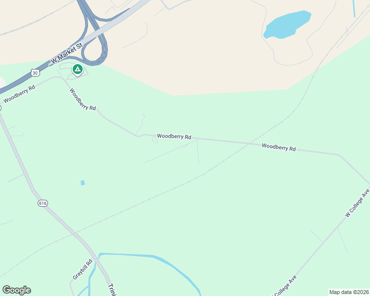 map of restaurants, bars, coffee shops, grocery stores, and more near 2065 Woodberry Road in York