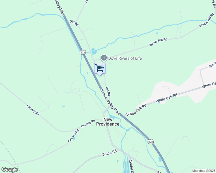 map of restaurants, bars, coffee shops, grocery stores, and more near 912 Old Road in Strasburg