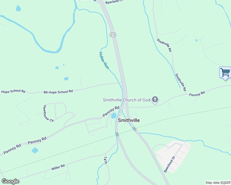 map of restaurants, bars, coffee shops, grocery stores, and more near 14 Mount Hope School Road in Willow Street