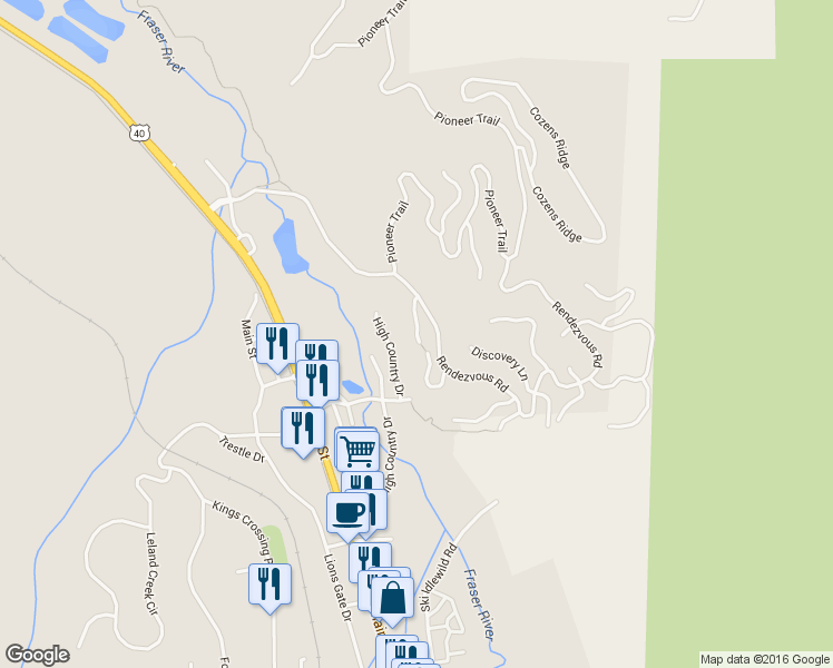 map of restaurants, bars, coffee shops, grocery stores, and more near 34 Pinecone Trail in Winter Park