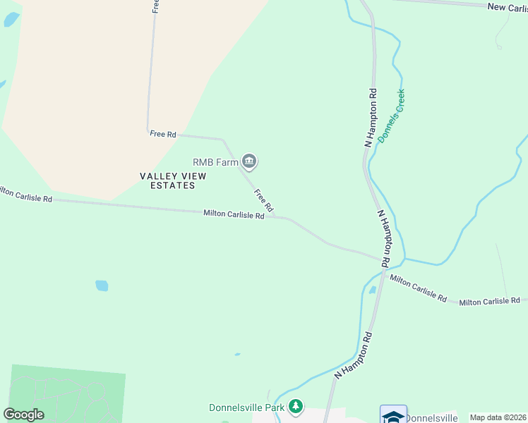 map of restaurants, bars, coffee shops, grocery stores, and more near 712 Free Road in New Carlisle