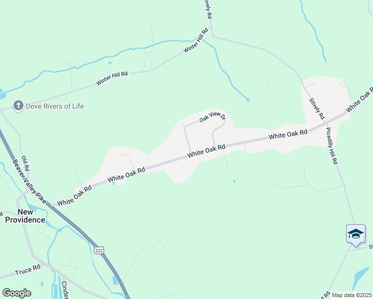 map of restaurants, bars, coffee shops, grocery stores, and more near 1778 White Oak Road in Strasburg