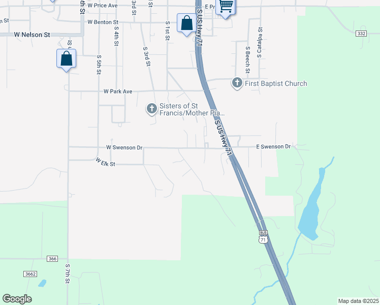 map of restaurants, bars, coffee shops, grocery stores, and more near 204 E Swenson Dr in Savannah