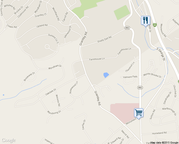 map of restaurants, bars, coffee shops, grocery stores, and more near 1895 Grantley Road in York