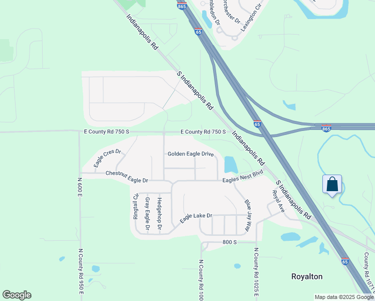 map of restaurants, bars, coffee shops, grocery stores, and more near 6112 Golden Eagle Drive in Zionsville