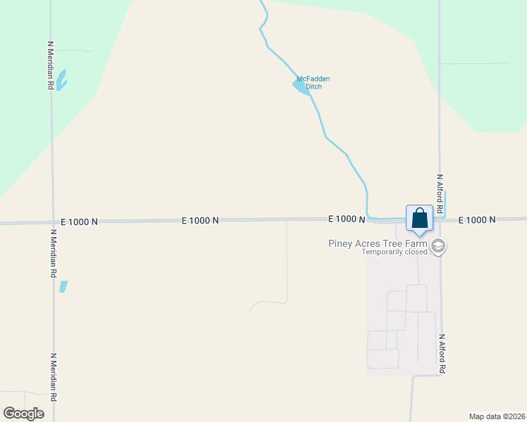 map of restaurants, bars, coffee shops, grocery stores, and more near 672 East 1000 North in Fortville