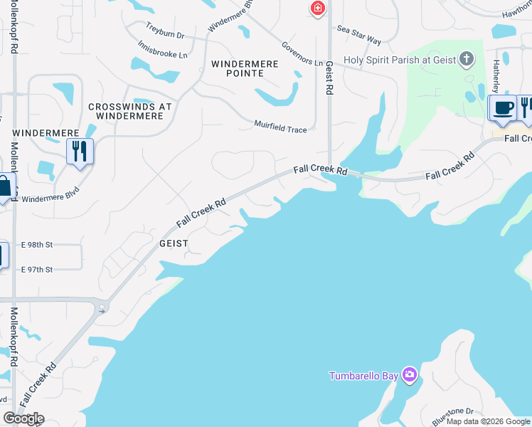map of restaurants, bars, coffee shops, grocery stores, and more near 9644 Nautilus Circle in Indianapolis