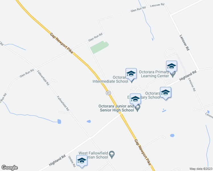 map of restaurants, bars, coffee shops, grocery stores, and more near 334 Lantz Road in Atglen