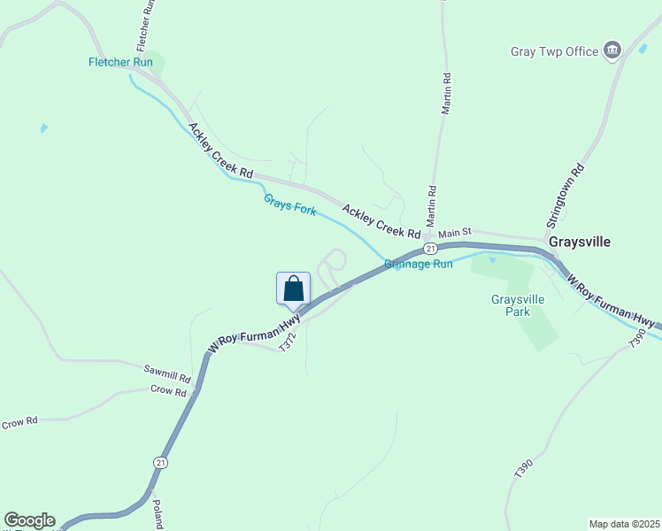 map of restaurants, bars, coffee shops, grocery stores, and more near 1029 West Roy Furman Highway in Graysville