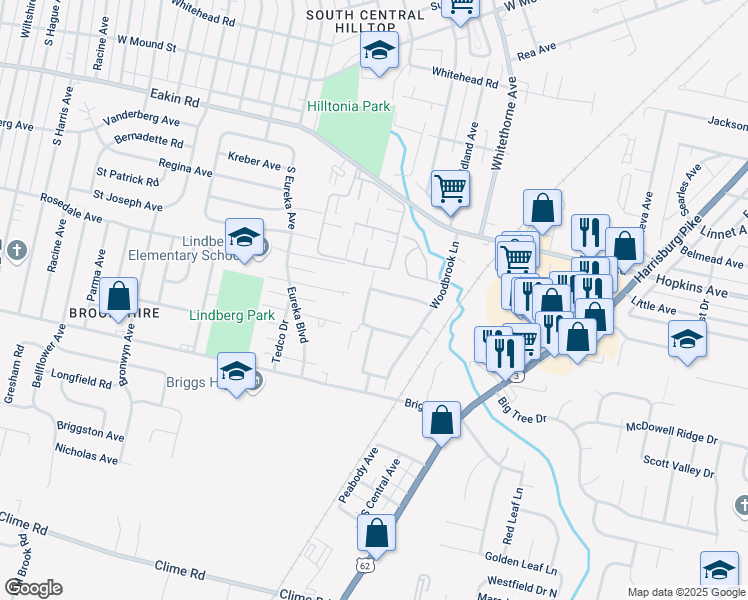 map of restaurants, bars, coffee shops, grocery stores, and more near 2362A Woodbrook Circle North in Columbus