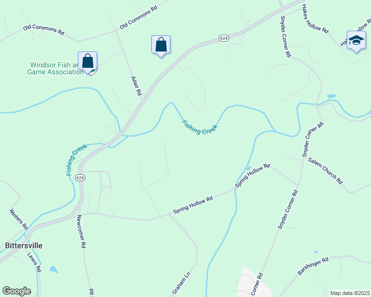 map of restaurants, bars, coffee shops, grocery stores, and more near 81 Miller Ln in Windsor