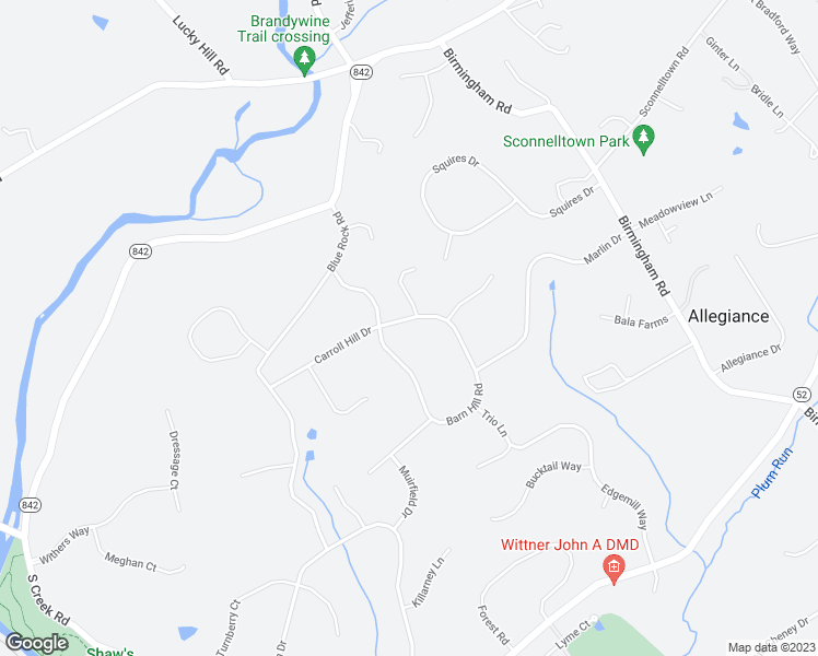 map of restaurants, bars, coffee shops, grocery stores, and more near 344 Barn Hill Road in West Chester