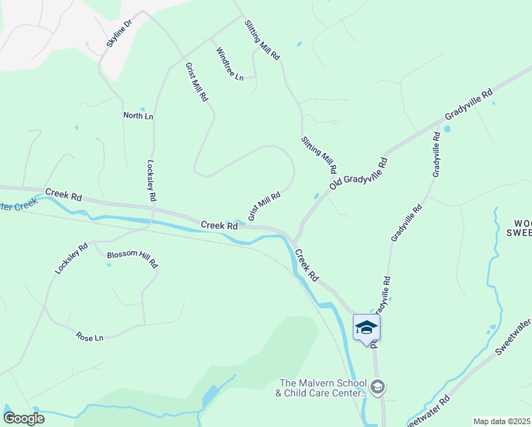 map of restaurants, bars, coffee shops, grocery stores, and more near 7 Grist Mill Road in Glen Mills