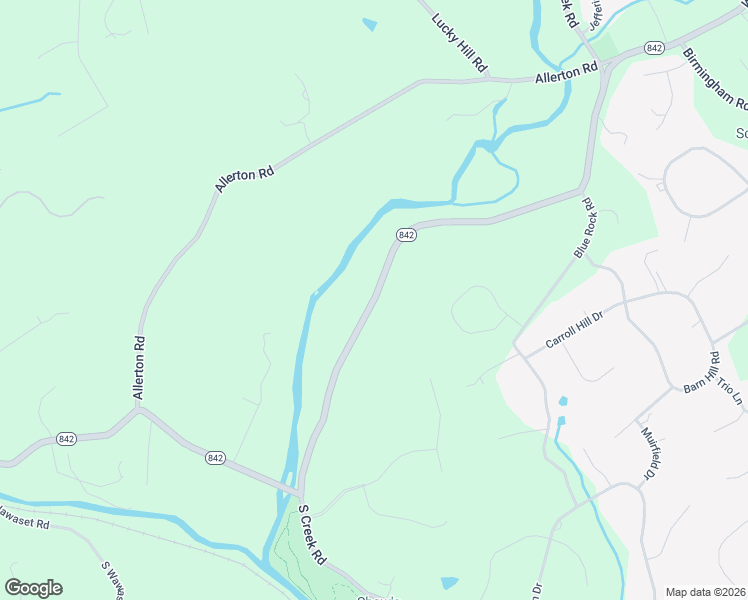 map of restaurants, bars, coffee shops, grocery stores, and more near South Creek Road in Chester County
