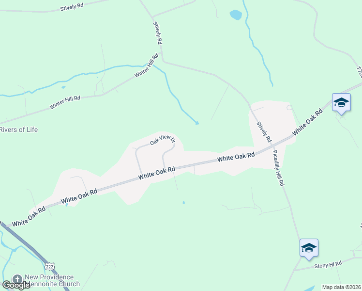 map of restaurants, bars, coffee shops, grocery stores, and more near 14 Oak View Drive in Strasburg