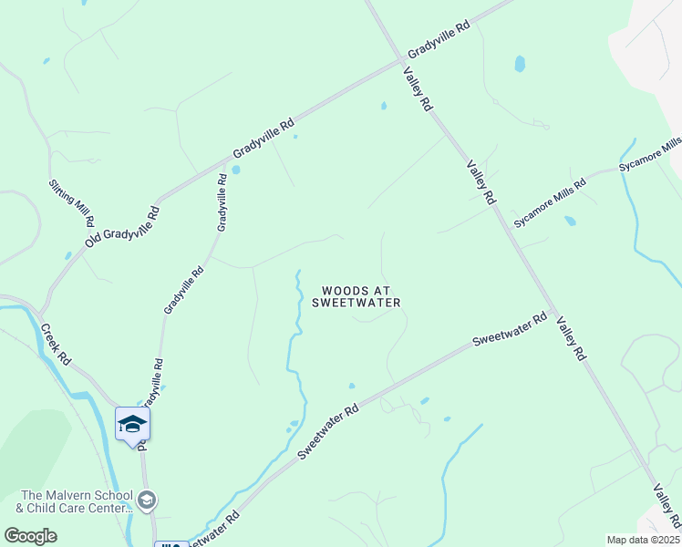 map of restaurants, bars, coffee shops, grocery stores, and more near 23 Honeysuckle Court in Delaware County
