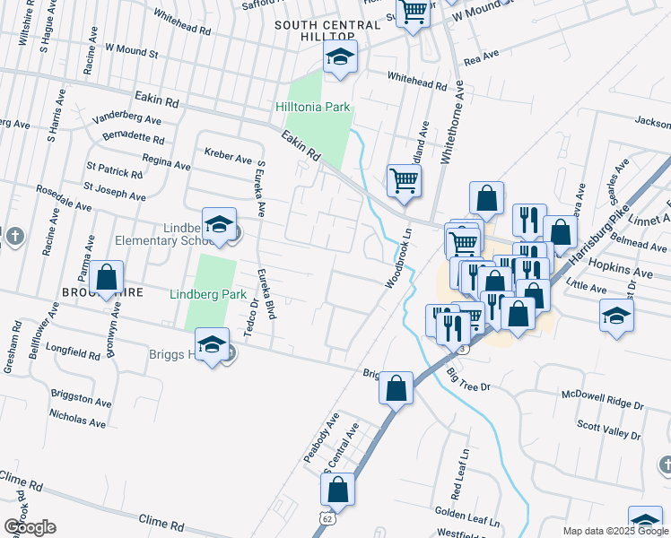 map of restaurants, bars, coffee shops, grocery stores, and more near 2362A Woodbrook Circle North in Columbus
