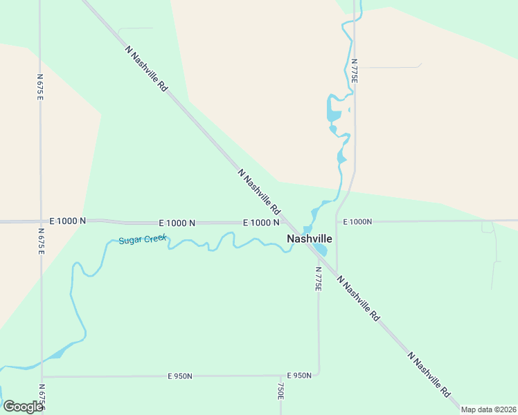 map of restaurants, bars, coffee shops, grocery stores, and more near 7396 East 1000 North in Pendleton