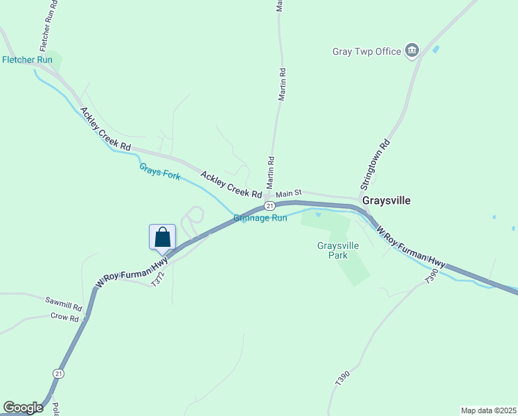 map of restaurants, bars, coffee shops, grocery stores, and more near 1029 West Roy Furman Highway in Graysville