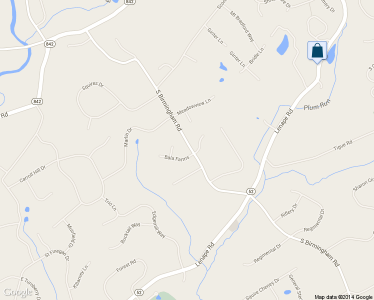 map of restaurants, bars, coffee shops, grocery stores, and more near 1001 Bala Farms in West Chester
