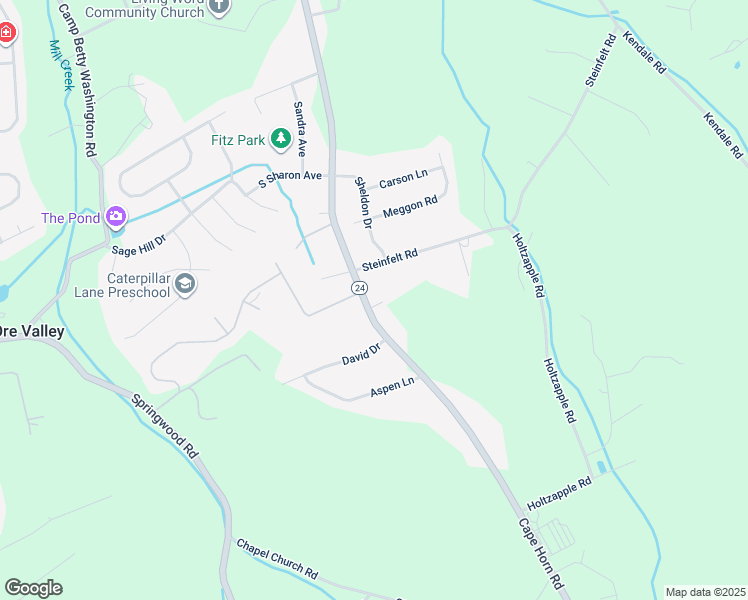 map of restaurants, bars, coffee shops, grocery stores, and more near 2809 Cape Horn Road in Red Lion