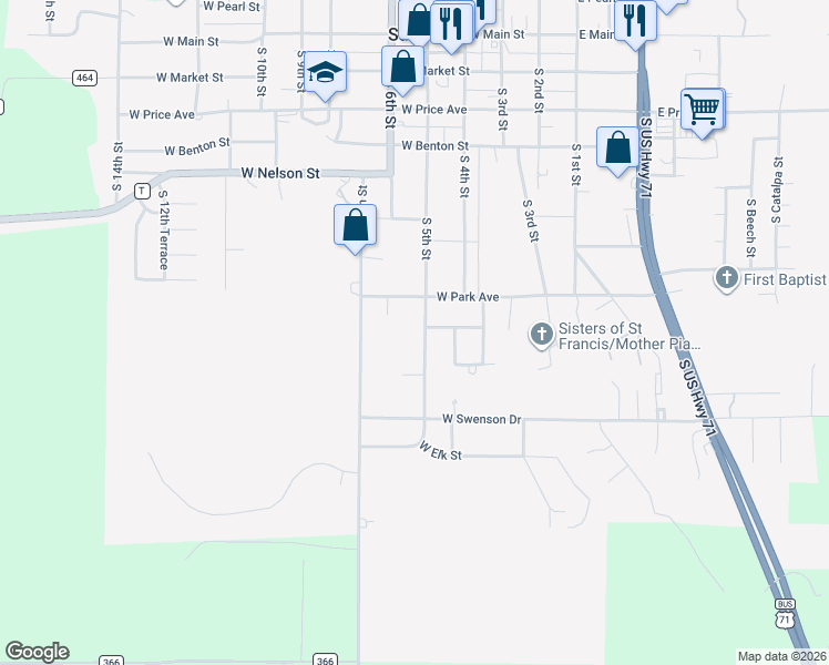 map of restaurants, bars, coffee shops, grocery stores, and more near 407 West Christy Drive in Savannah