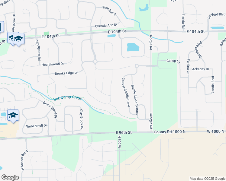 map of restaurants, bars, coffee shops, grocery stores, and more near 9927 Win Star Way in Fishers