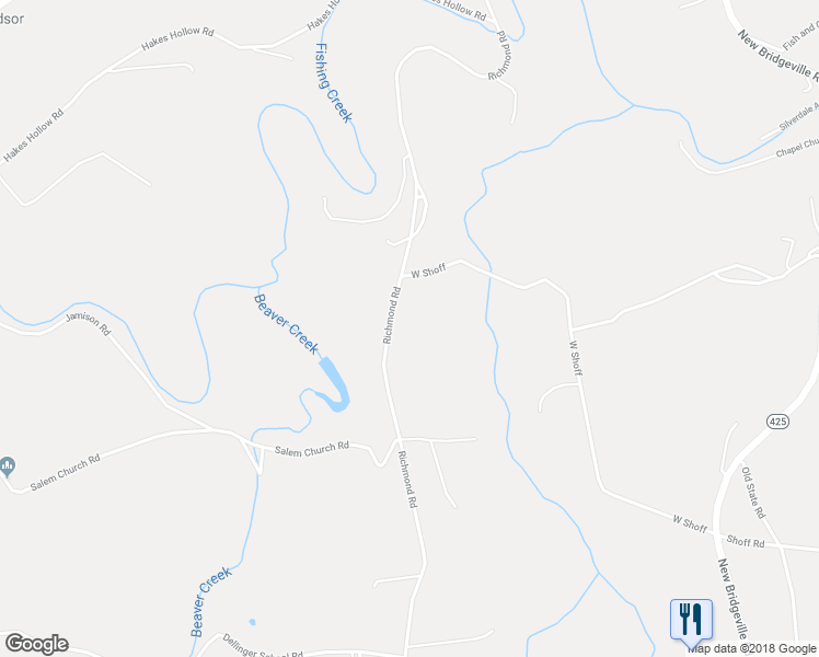 map of restaurants, bars, coffee shops, grocery stores, and more near 775 Richmond Road in Wrightsville