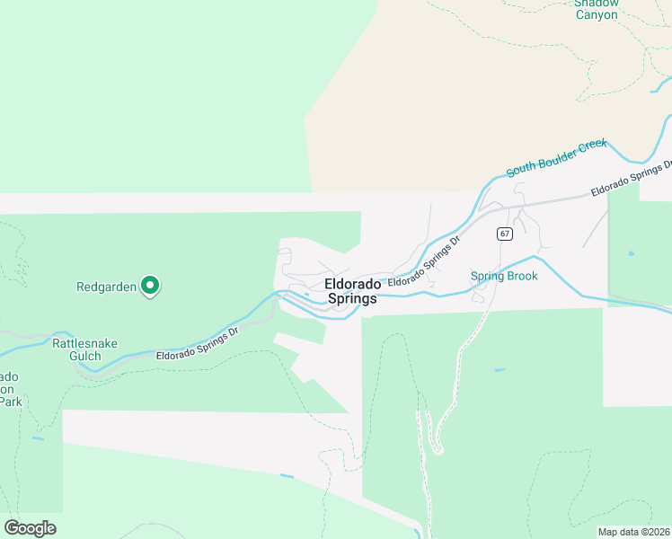 map of restaurants, bars, coffee shops, grocery stores, and more near 186 Baldwin Circle in Eldorado Springs