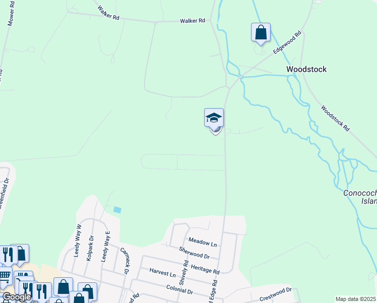 map of restaurants, bars, coffee shops, grocery stores, and more near 43 Summer Breeze Lane in Chambersburg