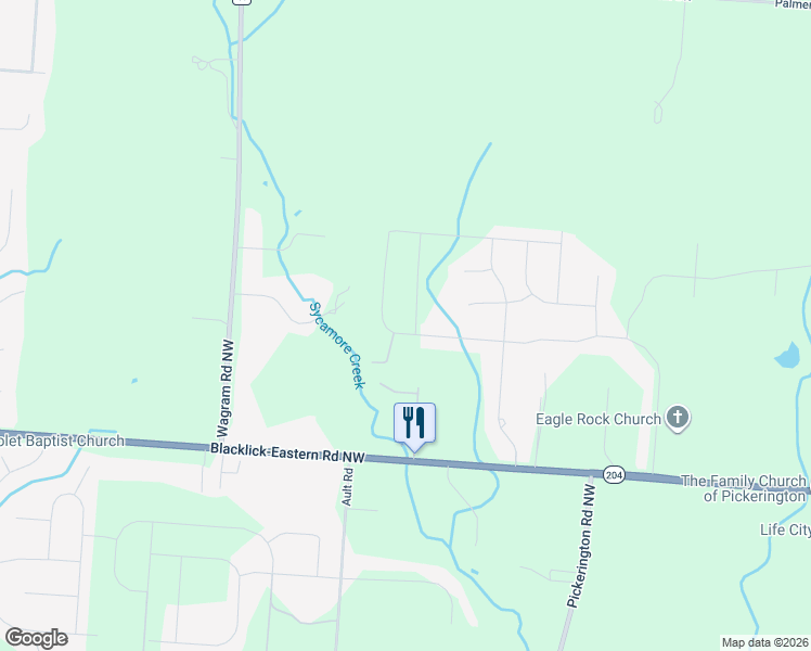 map of restaurants, bars, coffee shops, grocery stores, and more near 7247 Optimara Drive in Pickerington