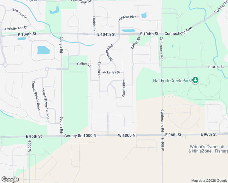 map of restaurants, bars, coffee shops, grocery stores, and more near 9989 McClarnden Court in Fishers