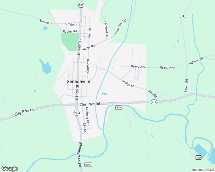 map of restaurants, bars, coffee shops, grocery stores, and more near in Senecaville