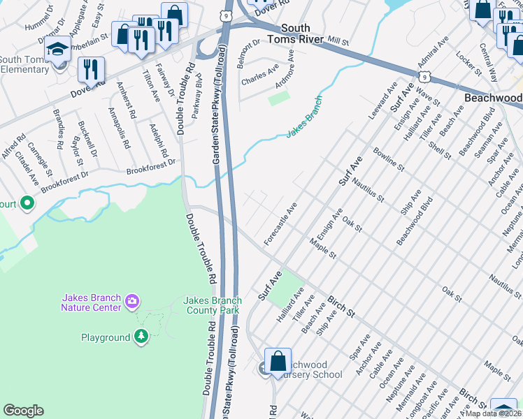 map of restaurants, bars, coffee shops, grocery stores, and more near 734 Cranberry Road in Beachwood